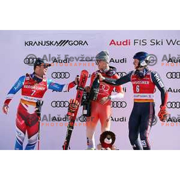 Marco Odermatt (SUI), winner of AUDI FIS Ski World Cup Giant Slalom for 62.Vitranc Cup, Kranjska Gora, Slovenia on March 11, 2023