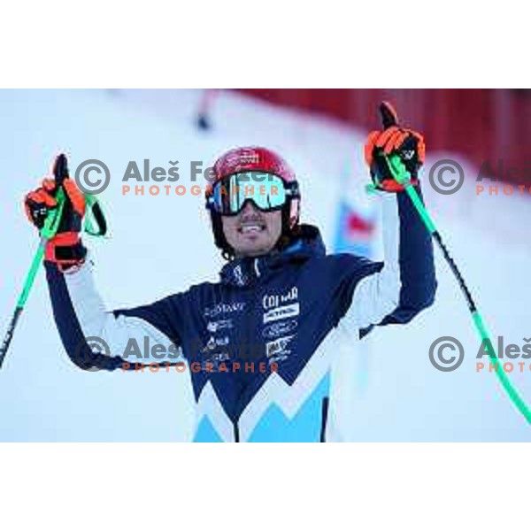 Stefan Hadalin (SLO) during course inspection of AUDI FIS Ski World Cup Giant Slalom for 62.Vitranc Cup, Kranjska Gora, Slovenia on March 11, 2023