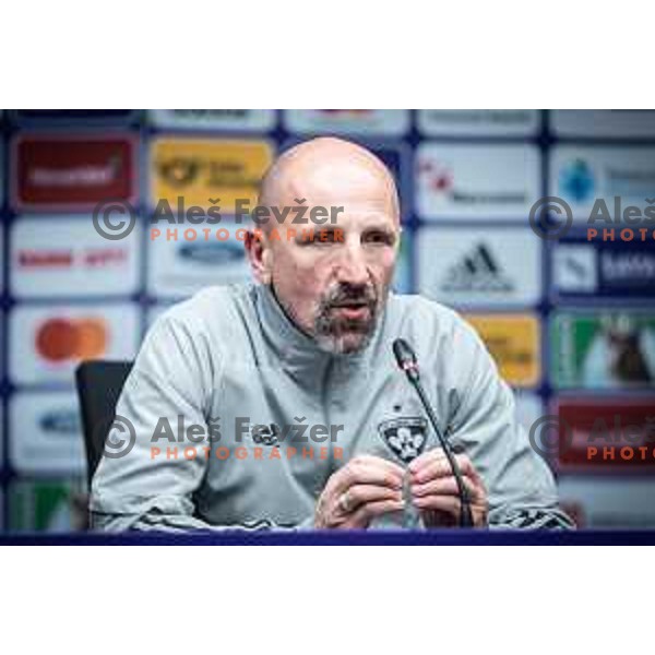 Damir Krznar, head coach of Maribor at the press conference during Prva liga Telekom football match between Maribor and Tabor in Ljudski vrt, Maribor, Slovenia on March 11, 2023. Photo: Jure Banfi