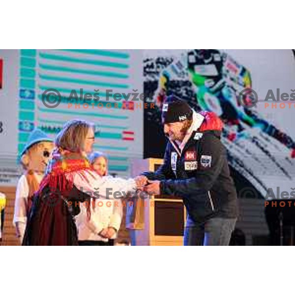 Public draw of starting numbers for AUDI FIS Ski World Cup Giant Slalom for 62.Vitranc Cup, Kranjska Gora, Slovenia on March 11, 2023