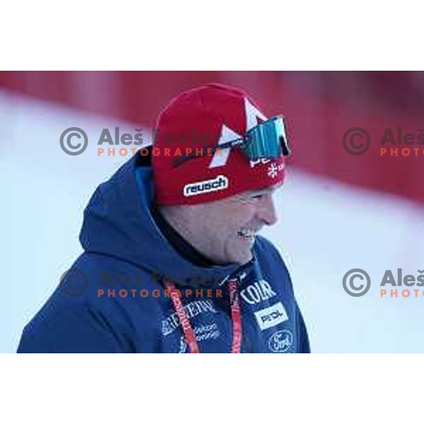 During course inspection of AUDI FIS Ski World Cup Giant Slalom for 62.Vitranc Cup, Kranjska Gora, Slovenia on March 12, 2023