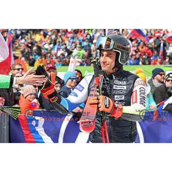 Zan Kranjec (SLO) at AUDI FIS Ski World Cup Giant Slalom for 62.Vitranc Cup, Kranjska Gora, Slovenia on March 12, 2023