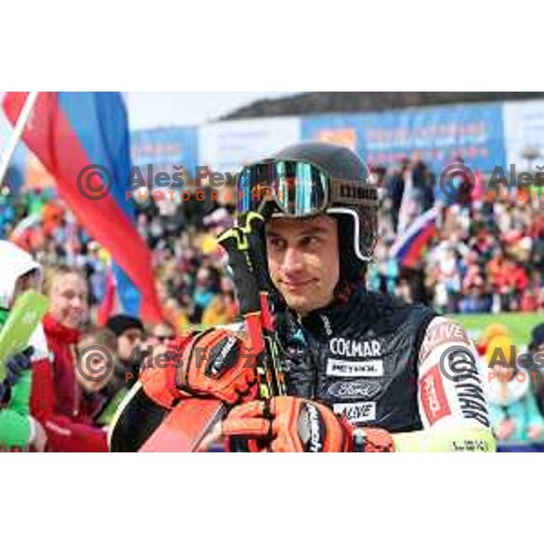 Zan Kranjec (SLO) at AUDI FIS Ski World Cup Giant Slalom for 62.Vitranc Cup, Kranjska Gora, Slovenia on March 12, 2023