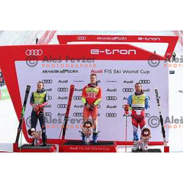 Marco Odermatt (SUI), winner of AUDI FIS Ski World Cup Giant Slalom for 62.Vitranc Cup, Kranjska Gora, Slovenia on March 12, 2023