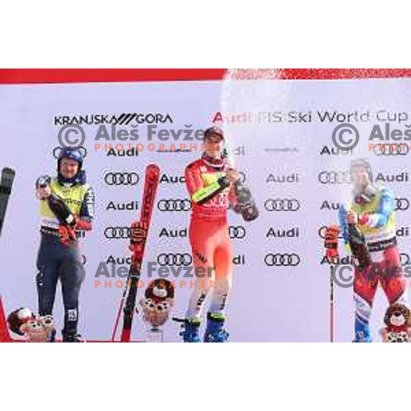 Marco Odermatt (SUI), winner of AUDI FIS Ski World Cup Giant Slalom for 62.Vitranc Cup, Kranjska Gora, Slovenia on March 12, 2023