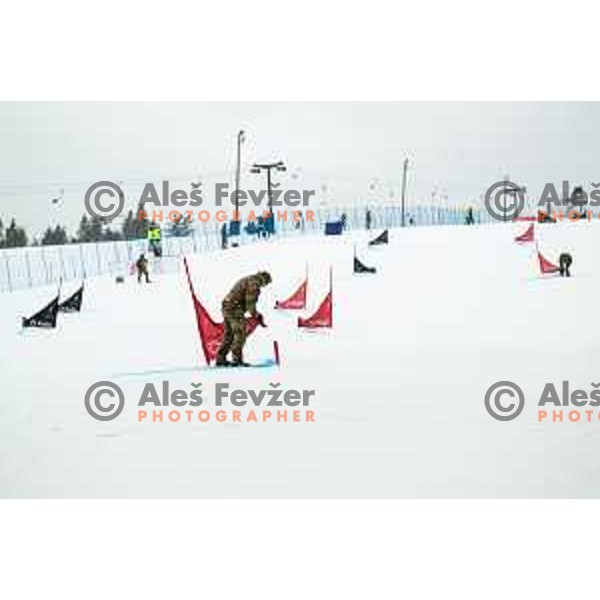 at FIS Snowboard World Cup Parallel Giant Slalom at Rogla Ski resort, Slovenia on March 15, 2023