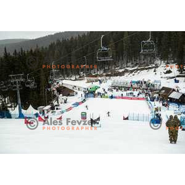 at FIS Snowboard World Cup Parallel Giant Slalom at Rogla Ski resort, Slovenia on March 15, 2023