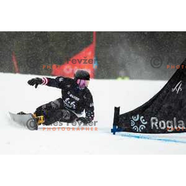 at FIS Snowboard World Cup Parallel Giant Slalom at Rogla Ski resort, Slovenia on March 15, 2023