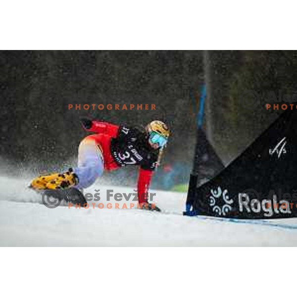 at FIS Snowboard World Cup Parallel Giant Slalom at Rogla Ski resort, Slovenia on March 15, 2023