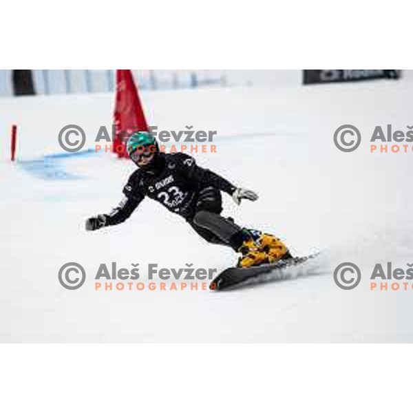 Gloria Kotnik competes at FIS Snowboard World Cup Parallel Giant Slalom at Rogla Ski resort, Slovenia on March 15, 2023