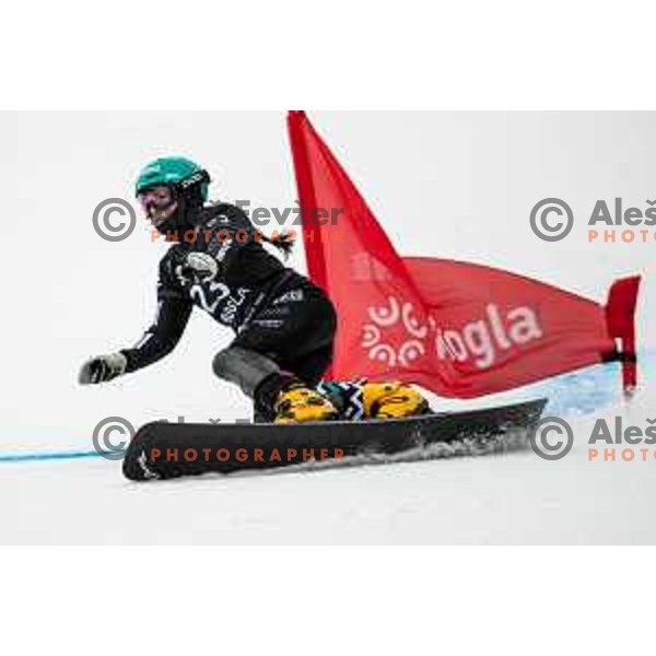 Gloria Kotnik competes at FIS Snowboard World Cup Parallel Giant Slalom at Rogla Ski resort, Slovenia on March 15, 2023