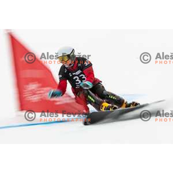 at FIS Snowboard World Cup Parallel Giant Slalom at Rogla Ski resort, Slovenia on March 15, 2023