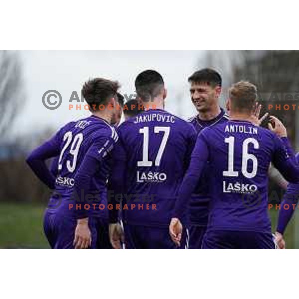 in action during Prva Liga Telemach 2022-2023 football match between Bravo and Maribor in Ljubljana, Slovenia on March 15, 2023