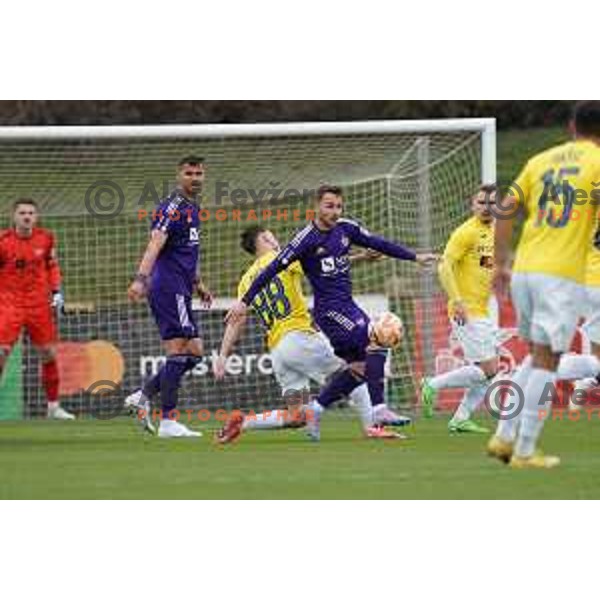 in action during Prva Liga Telemach 2022-2023 football match between Bravo and Maribor in Ljubljana, Slovenia on March 15, 2023