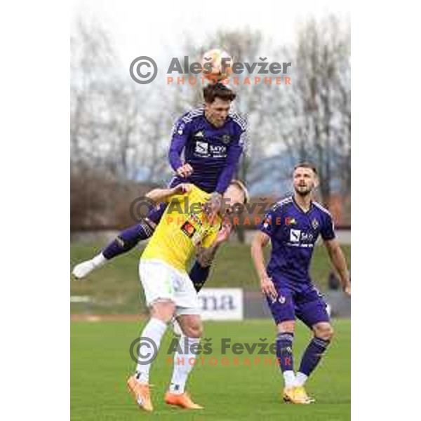 in action during Prva Liga Telemach 2022-2023 football match between Bravo and Maribor in Ljubljana, Slovenia on March 15, 2023