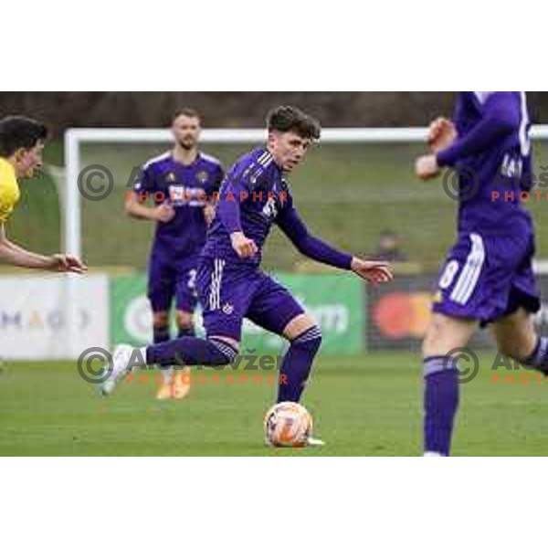 in action during Prva Liga Telemach 2022-2023 football match between Bravo and Maribor in Ljubljana, Slovenia on March 15, 2023