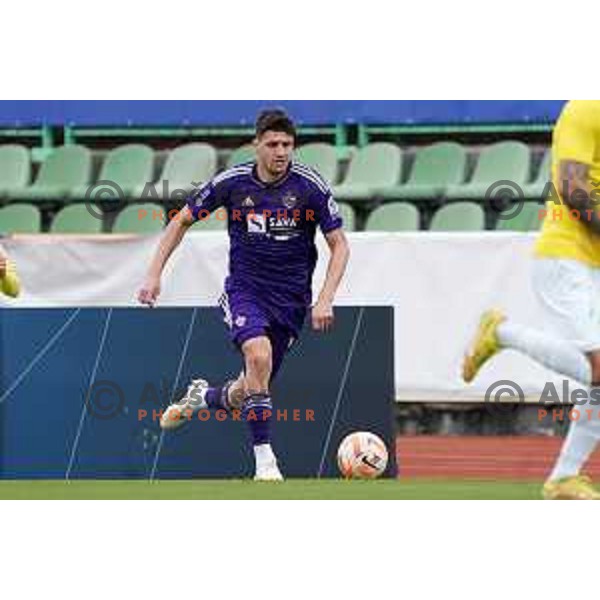 in action during Prva Liga Telemach 2022-2023 football match between Bravo and Maribor in Ljubljana, Slovenia on March 15, 2023