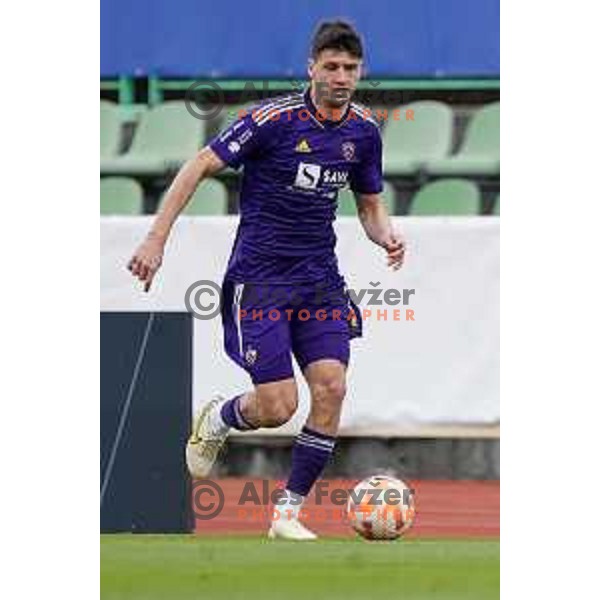 in action during Prva Liga Telemach 2022-2023 football match between Bravo and Maribor in Ljubljana, Slovenia on March 15, 2023