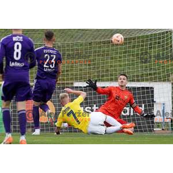 in action during Prva Liga Telemach 2022-2023 football match between Bravo and Maribor in Ljubljana, Slovenia on March 15, 2023