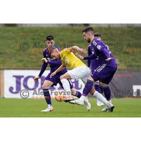 in action during Prva Liga Telemach 2022-2023 football match between Bravo and Maribor in Ljubljana, Slovenia on March 15, 2023