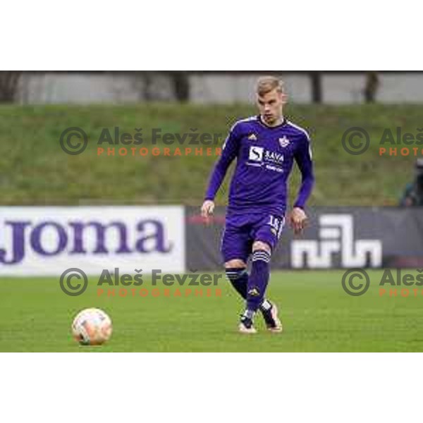 in action during Prva Liga Telemach 2022-2023 football match between Bravo and Maribor in Ljubljana, Slovenia on March 15, 2023