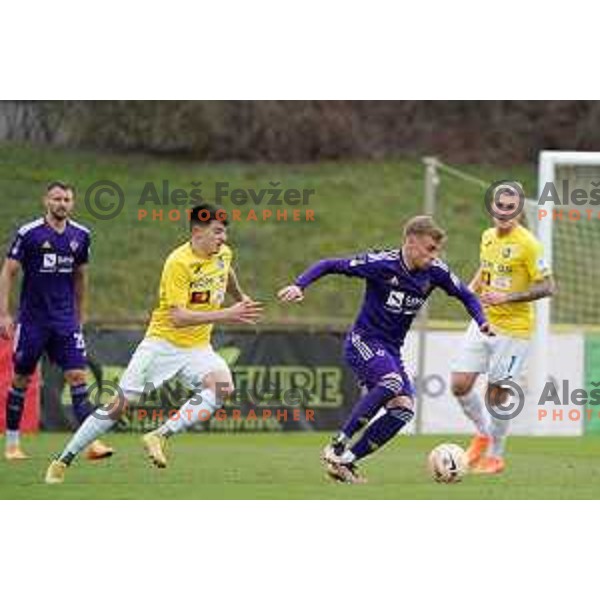 in action during Prva Liga Telemach 2022-2023 football match between Bravo and Maribor in Ljubljana, Slovenia on March 15, 2023