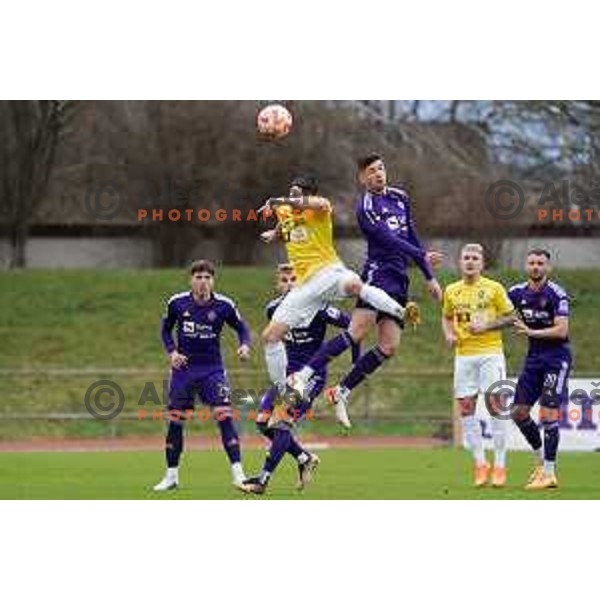 in action during Prva Liga Telemach 2022-2023 football match between Bravo and Maribor in Ljubljana, Slovenia on March 15, 2023