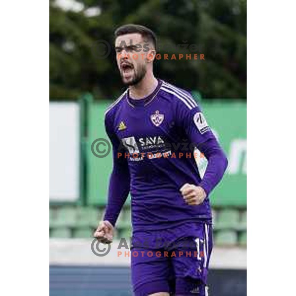 in action during Prva Liga Telemach 2022-2023 football match between Bravo and Maribor in Ljubljana, Slovenia on March 15, 2023