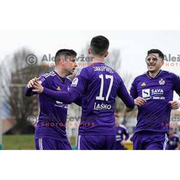 in action during Prva Liga Telemach 2022-2023 football match between Bravo and Maribor in Ljubljana, Slovenia on March 15, 2023