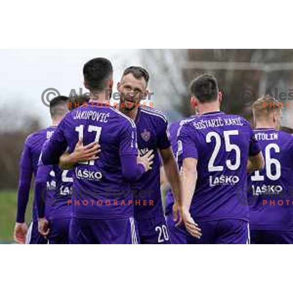 in action during Prva Liga Telemach 2022-2023 football match between Bravo and Maribor in Ljubljana, Slovenia on March 15, 2023