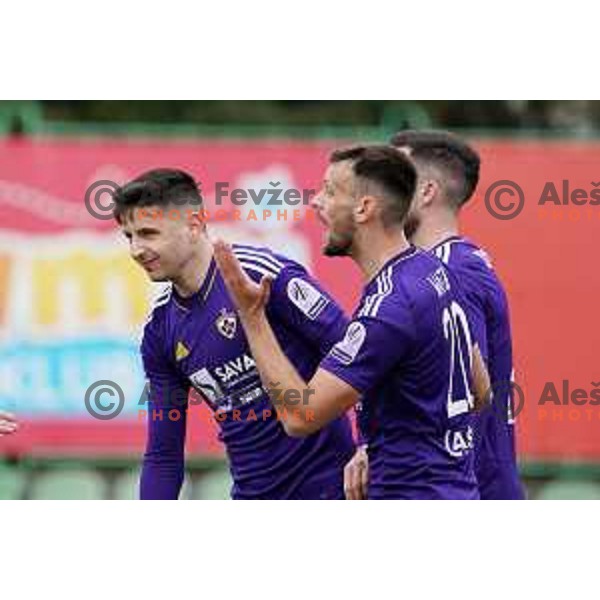 in action during Prva Liga Telemach 2022-2023 football match between Bravo and Maribor in Ljubljana, Slovenia on March 15, 2023