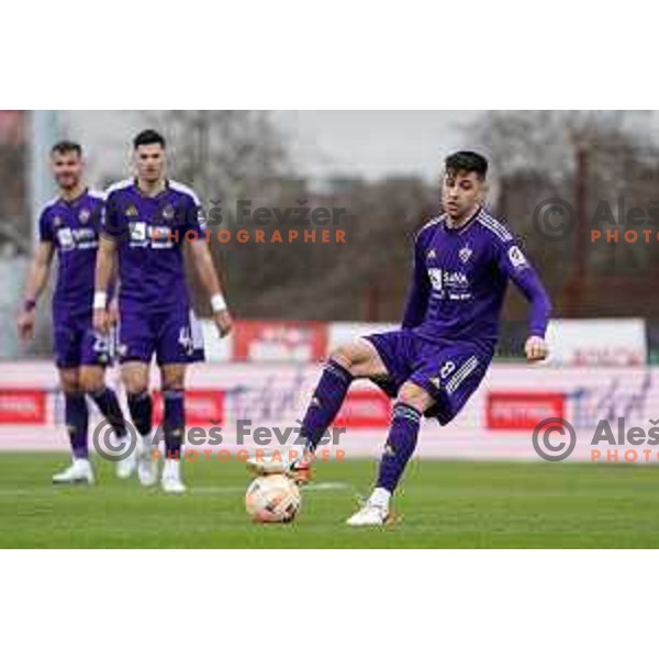 in action during Prva Liga Telemach 2022-2023 football match between Bravo and Maribor in Ljubljana, Slovenia on March 15, 2023