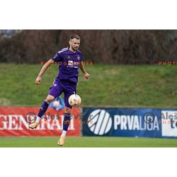 in action during Prva Liga Telemach 2022-2023 football match between Bravo and Maribor in Ljubljana, Slovenia on March 15, 2023