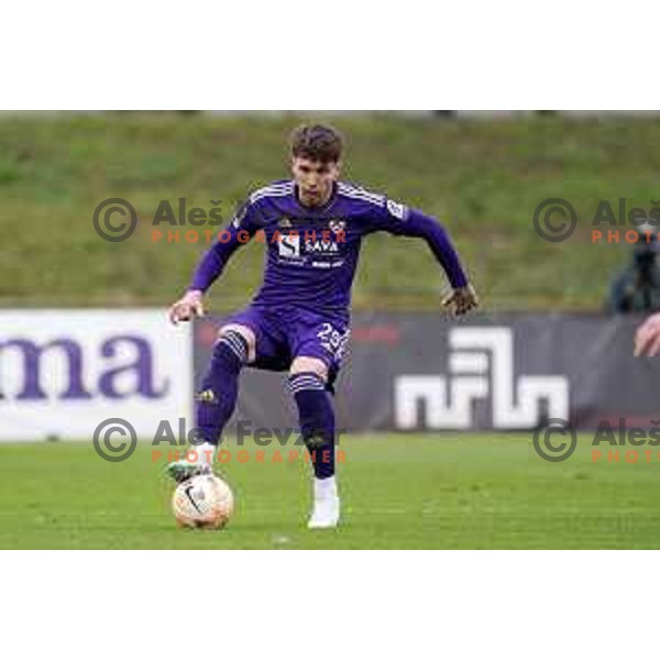 in action during Prva Liga Telemach 2022-2023 football match between Bravo and Maribor in Ljubljana, Slovenia on March 15, 2023