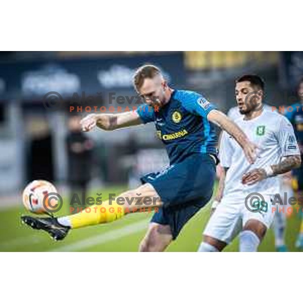 in action during Prva liga Telekom football match between Celje and Olimpija in Arena z’dezele, Celje, Slovenia on March 15, 2023. Photo: Jure Banfi