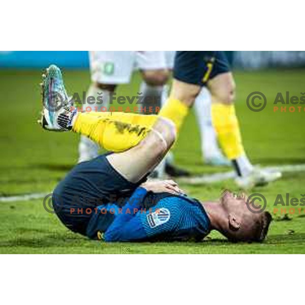 in action during Prva liga Telekom football match between Celje and Olimpija in Arena z’dezele, Celje, Slovenia on March 15, 2023. Photo: Jure Banfi