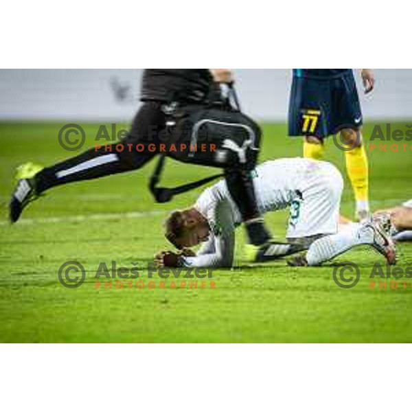 in action during Prva liga Telekom football match between Celje and Olimpija in Arena z’dezele, Celje, Slovenia on March 15, 2023. Photo: Jure Banfi