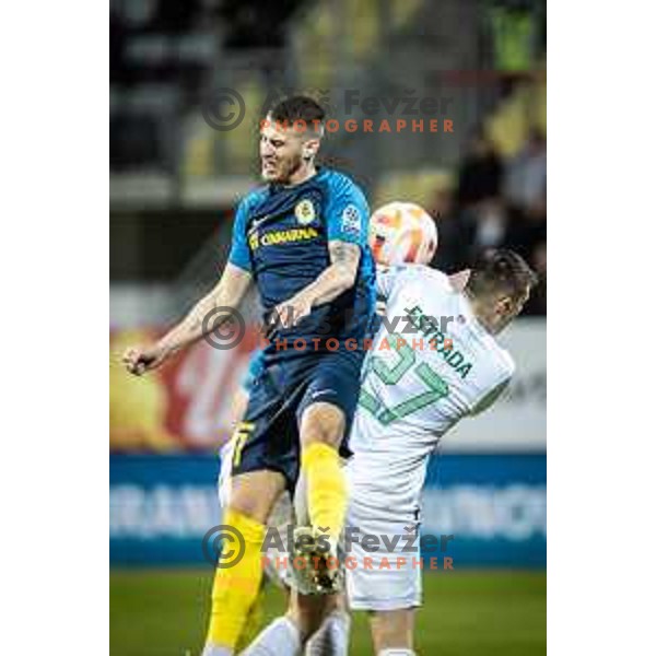 in action during Prva liga Telekom football match between Celje and Olimpija in Arena z’dezele, Celje, Slovenia on March 15, 2023. Photo: Jure Banfi