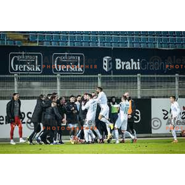 in action during Prva liga Telekom football match between Celje and Olimpija in Arena z’dezele, Celje, Slovenia on March 15, 2023. Photo: Jure Banfi