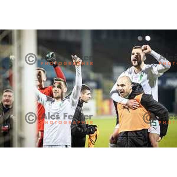 in action during Prva liga Telekom football match between Celje and Olimpija in Arena z’dezele, Celje, Slovenia on March 15, 2023. Photo: Jure Banfi