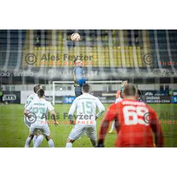 in action during Prva liga Telekom football match between Celje and Olimpija in Arena z’dezele, Celje, Slovenia on March 15, 2023. Photo: Jure Banfi