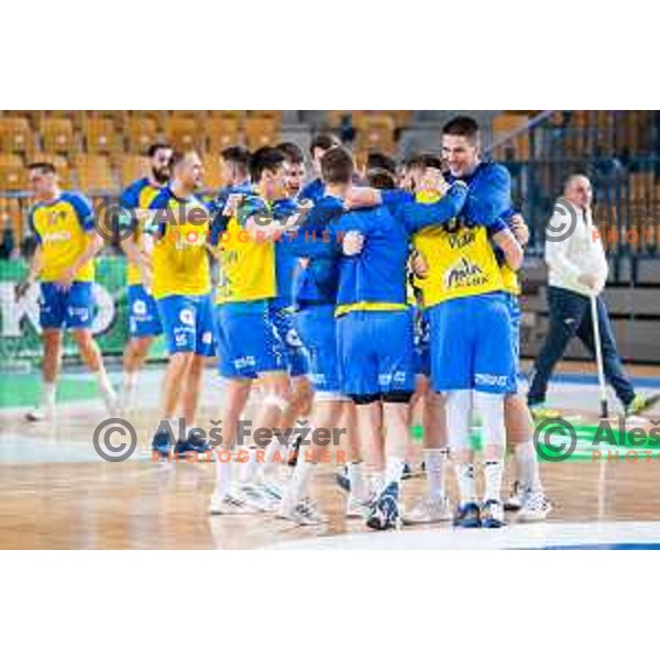 CPL players after Slovenian cup handball match between Celje Pivovarna Lasko and Gorenje Velenje in Arena Zlatorog, Celje, Slovenia on March 15, 2023