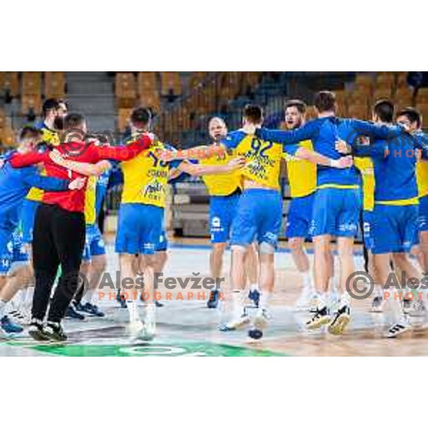 CPL players after Slovenian cup handball match between Celje Pivovarna Lasko and Gorenje Velenje in Arena Zlatorog, Celje, Slovenia on March 15, 2023