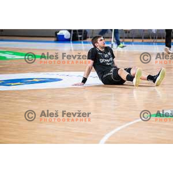 Jernej Drobez after Slovenian cup handball match between Celje Pivovarna Lasko and Gorenje Velenje in Arena Zlatorog, Celje, Slovenia on March 15, 2023