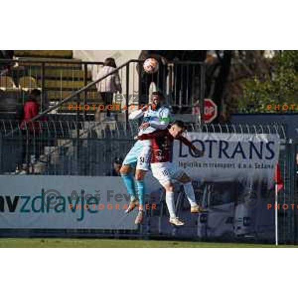 in action during Prva Liga Telemach 2022-2023 football match between Tabor Sezana and Gorica in Sezana on March 16, 2023