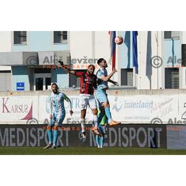 in action during Prva Liga Telemach 2022-2023 football match between Tabor Sezana and Gorica in Sezana on March 16, 2023