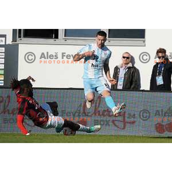 in action during Prva Liga Telemach 2022-2023 football match between Tabor Sezana and Gorica in Sezana on March 16, 2023