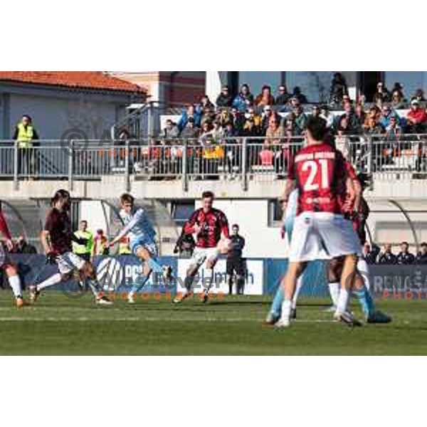 in action during Prva Liga Telemach 2022-2023 football match between Tabor Sezana and Gorica in Sezana on March 16, 2023