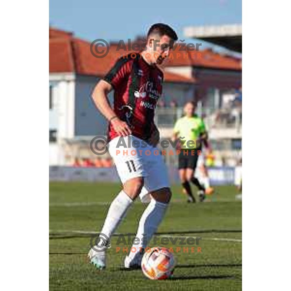 Luka Susnjara in action during Prva Liga Telemach 2022-2023 football match between Tabor Sezana and Gorica in Sezana on March 16, 2023