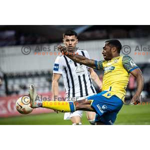 Matthias Olubori Ayodluwa Fanimo in action during Prva liga Telemach football match between Mura and Koper in Fazanerija, Murska Sobota, Slovenia on March 16, 2023. Photo: Jure Banfi